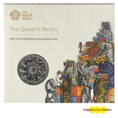 2021 BU £5 Coin Pack - Queen's Beast - The Completer Coin